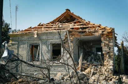 Damage from the morning strike by an attack drone on residential houses in Mykolaiv