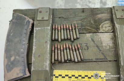 Корпуси гранат, набої та частини автомата, вилучені в жителя Добренської громади