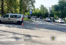 Автомобілі Fiat Doblo та Chevrolet Aveo після зіткнення у Миколаєві