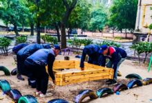 Нові дерев’яні пісочниці на дитячих майданчиках Миколаєва