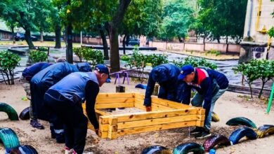 Нові дерев’яні пісочниці на дитячих майданчиках Миколаєва