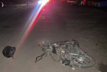 Місце зіткнення легковика з мотоциклом у Казанці