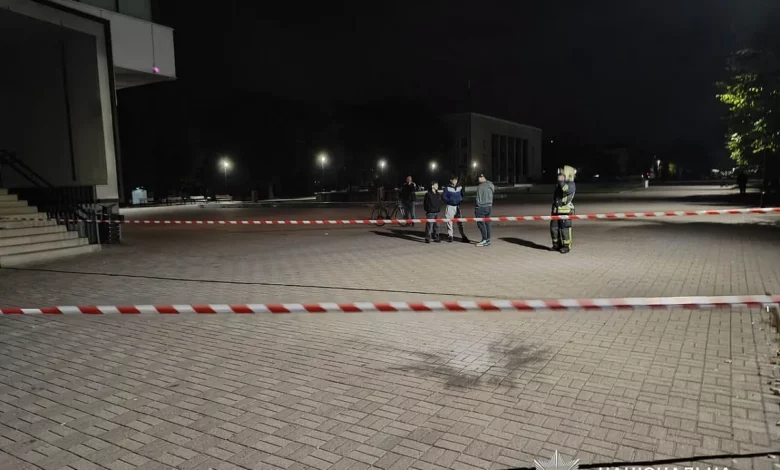 Місце вибуху гранати у Шептицькому Львівської області