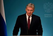 Дмитро Пєсков під час заяви про російські удари по Україні