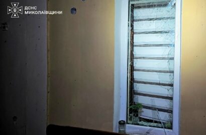 Гасіння пожежі після атаки дронів на Миколаївщині