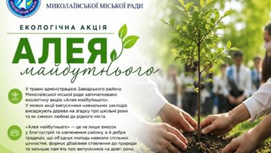Учні та педагоги висаджують дерева в межах ініціативи «Алея майбутнього» у Миколаєві
