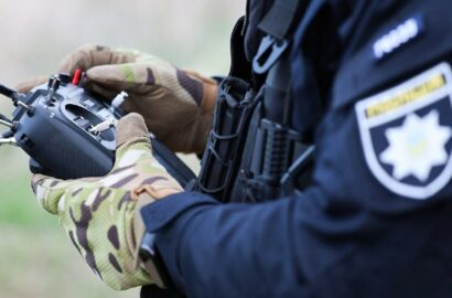 Спецпризначенець поліції Олександр, який служить у мобільній групі захисту неба Миколаївщини
