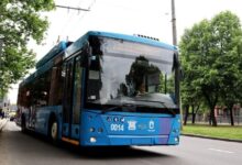 Трамваї та тролейбуси Миколаєва, які вийшли на маршрути після перебоїв з електроенергією