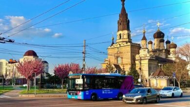 Автобус на міському маршруті в Миколаєві