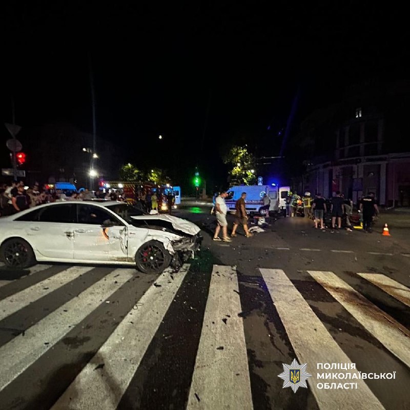 Наслідки смертельної ДТП за участі Audi та Citroen C3 у Миколаєві
