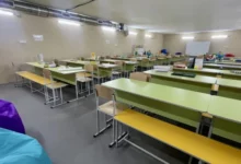 Укриття в школі Миколаєва під час повітряної тривоги, архівне фото
