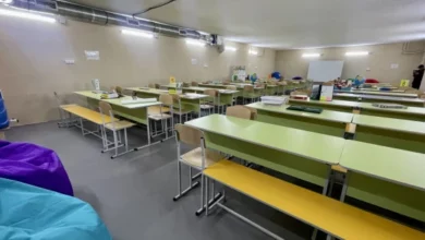 Укриття в школі Миколаєва під час повітряної тривоги, архівне фото