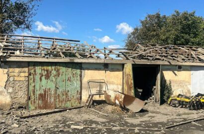 Наслідки атаки безпілотників на сільськогосподарське підприємство у Миколаївському районі
