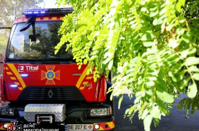Гасіння однієї з пожеж на Миколаївщині 17 вересня