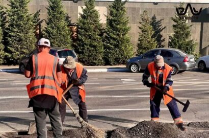 Аварійний ремонт дорожнього покриття на вулиці Троїцькій у Миколаєві