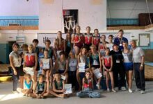 Миколаївські акробати на змаганнях зі стрибків на акробатичній доріжці