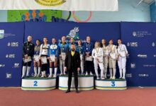 Вікторія Коротченко на чемпіонаті України з фехтування серед юніорів у Львові