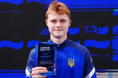 Олексій Середа під час підготовки до чемпіонату Європи зі стрибків у воду