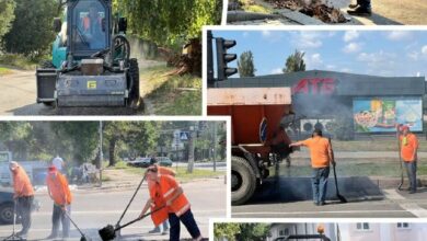 Дорожні роботи комунальників на вулицях Миколаєва
