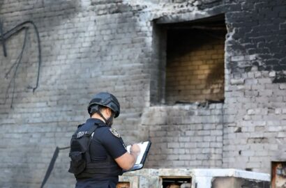 Последствия российского удара по Николаеву, фото из официального сообщения полиции
