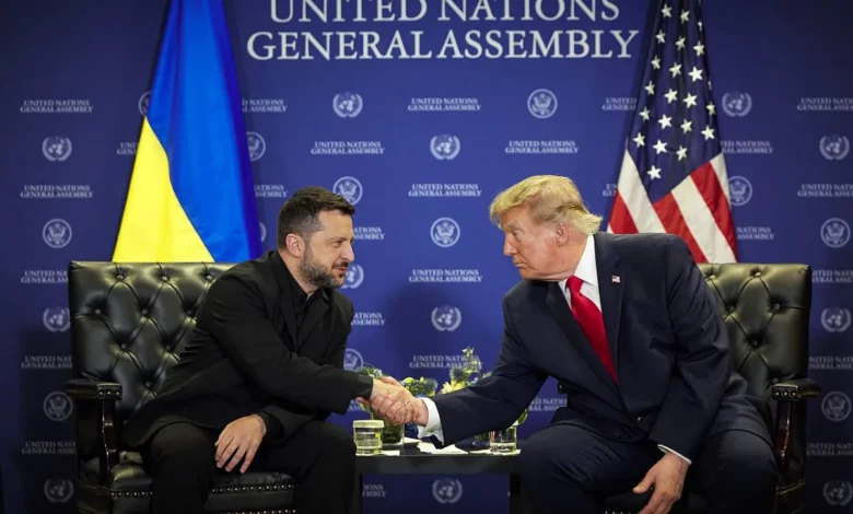 Володимир Зеленський і Дональд Трамп під час зустрічі в Нью-Йорку