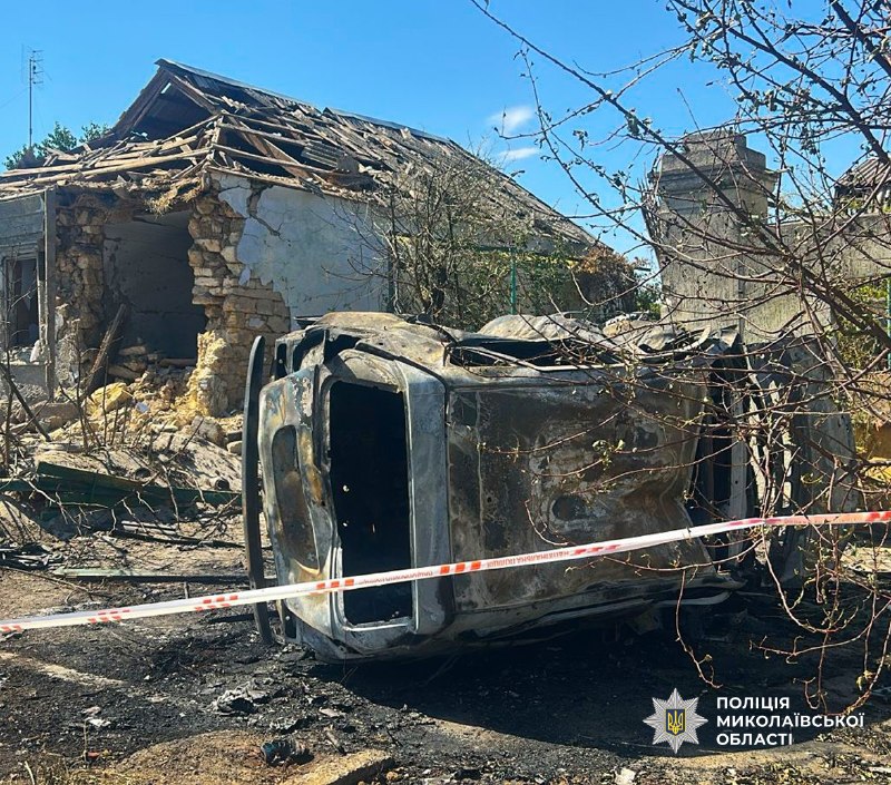 Наслідки атаки БпЛА на приватні будинки та автомобілі у Миколаєві