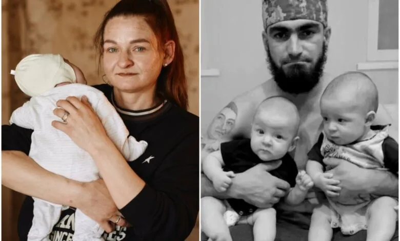 Ольга Крівогуб з донькою Катериною; Григорій Шикула з синами-близнюками Іваном та Владиком