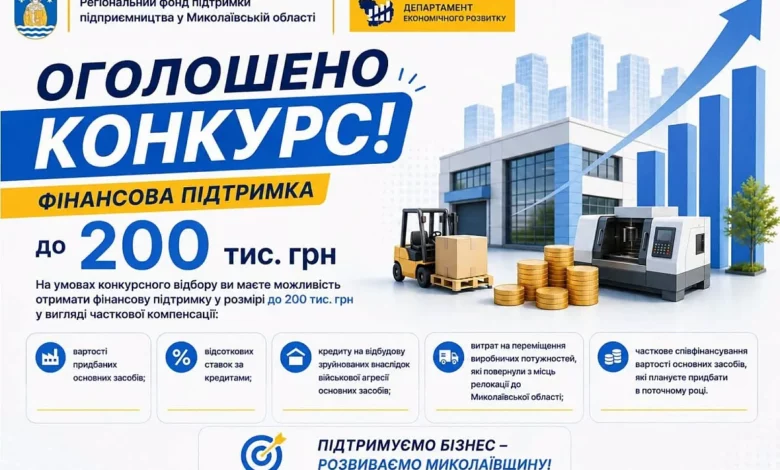 Конкурс фінансової підтримки підприємців Миколаївської області