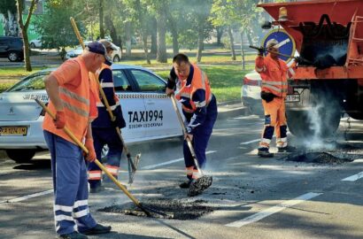 Ремонт дорожнього покриття на проспекті Центральному в Миколаєві