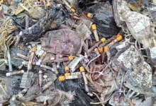 Медичні відходи, виявлені закопаними на території комунального медзакладу Миколаєва
