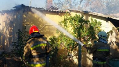Ліквідація пожежі рятувальниками на Миколаївщині