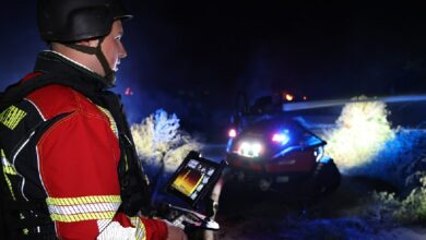 Пожежа на СТО та прилеглій території після атаки безпілотника в Миколаївському районі