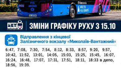 Зміна графіка руху тролейбусного маршруту №14 у Миколаєві