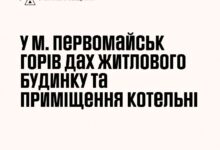 Пожежа даху житлового будинку та котельні у Первомайську
