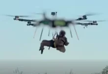 Евакуація пораненого українського військового важким повітряним дроном