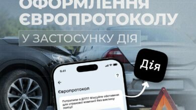 Оформлення Європротоколу в застосунку Дія після незначної ДТП