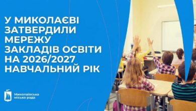 Мережа комунальних закладів освіти Миколаєва на 2026/2027 навчальний рік