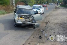 ДТП за участю автомобіля ВАЗ 2107 та мотоцикла Kawasaki у Миколаєві