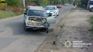 ДТП за участю автомобіля ВАЗ 2107 та мотоцикла Kawasaki у Миколаєві