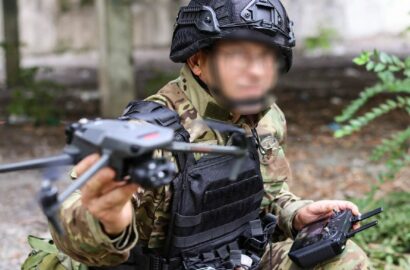 Поліцейський на псевдо Снайпер, інструктор операторів БпЛА стрілецького батальйону поліції Миколаївщини