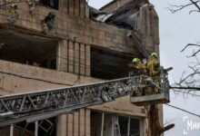 Наслідки нічної російської атаки на центр Миколаєва 10 жовтня